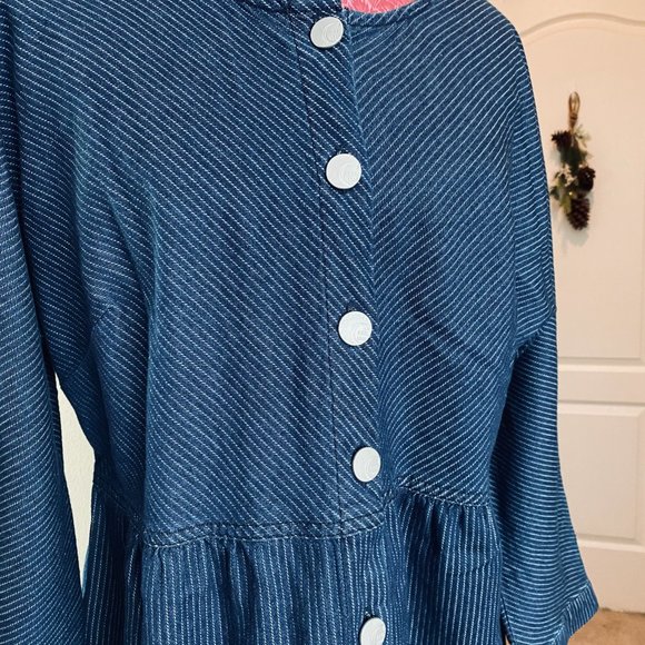Women's Blue Denim C Est. 1946 Dress (L) - Picture 4 of 7